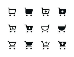 Shopping Cart Icons Set - E-commerce, Retail, Buy Symbols vector