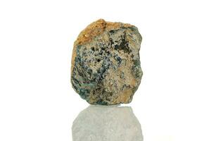 macro mineral stone Chrysocolla on a white background photo