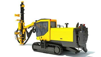 Surface Drill Rig 3D rendering on white background photo