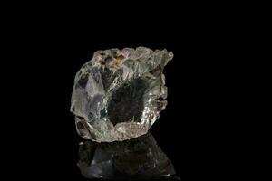 macro mineral stone Topaz on a black background photo