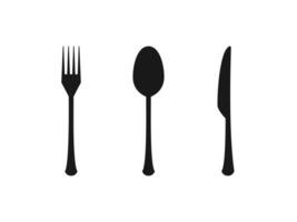 spoon, fork, knife vector icon illustration, cutlery icon