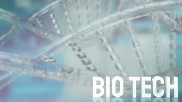 The Biotech and DNA for sci or technology concept 3d rendering photo