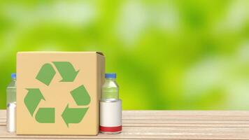 The Recycle boxes  for eco concept 3d rendering. photo