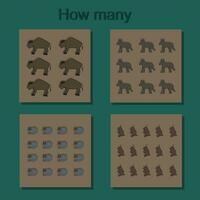 Mathematical tasks for preschool children. Teaching a child to count vector