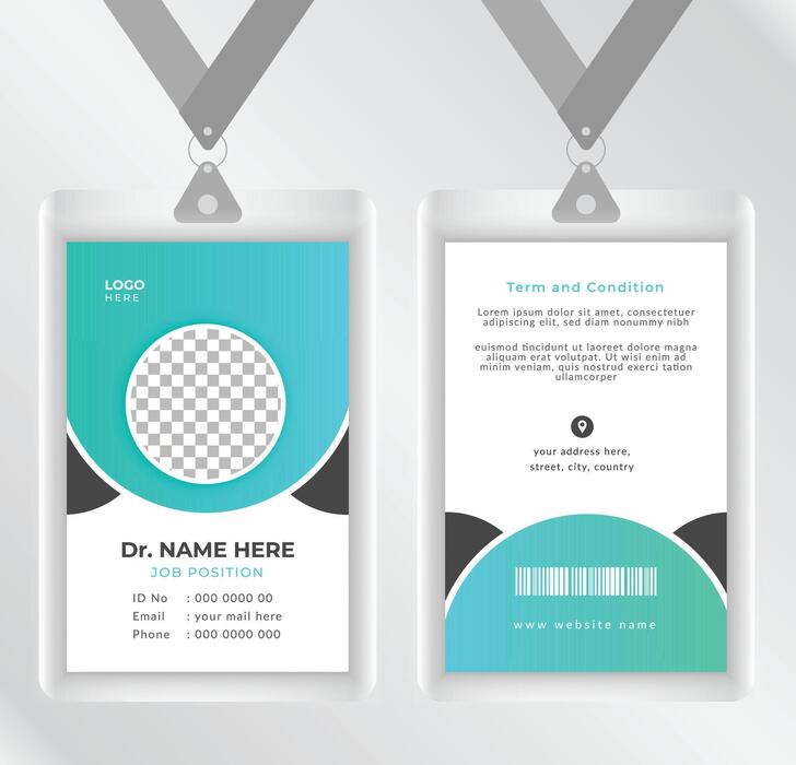 Hospital Id Card Template Vector Art, Icons, and Graphics for Free Download