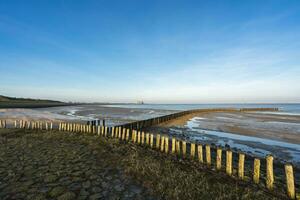 Beautiful coastline Near Breskens, Zeeland, The Netherlands. photo