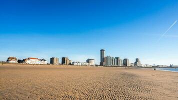 The skyline from Vlissingen Zealand, The Netherlands. From a sunny day at the beach. photo