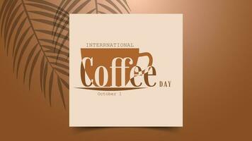 dia internacional del cafe vector
