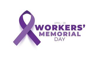 Workers Memorial Day. background, banner, card, poster, template. Vector illustration.