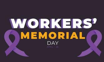 Workers Memorial Day. background, banner, card, poster, template. Vector illustration.