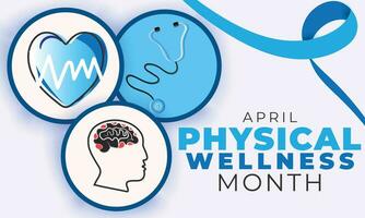 Physical Wellness Month. background, banner, card, poster, template. Vector illustration.