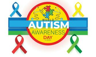 World Autism Awareness Day. background, banner, card, poster, template. Vector illustration.