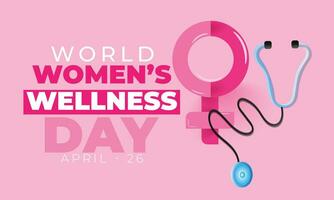 World Womens Wellness Day. background, banner, card, poster, template. Vector illustration.