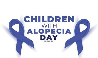 Children with Alopecia Day. background, banner, card, poster, template. Vector illustration.