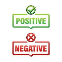 Positive and Negative Feedback Concept Bubbles Vector Illustration with Check and Cross Icons