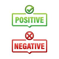 Positive and Negative Feedback Concept Bubbles Vector Illustration with Check and Cross Icons