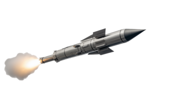 AI generated Military missile concept in realistic style. Air to surface missiles. Detailed PNG Illustration. Ai generated