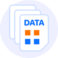Daten Sammlung modern Symbol Clip Art Illustration png