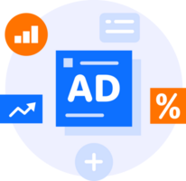 ads conversion modern icon clipart illustration png