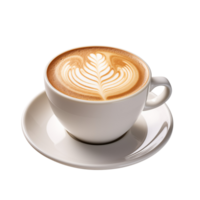 AI generated Latte Coffee Cup on isolated Background png