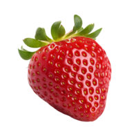 AI generated Red Strawberry on isolated Background png