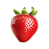 AI generated fresh strawberry on transparent background png