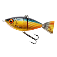 AI generated Fishing Lure with hooks on transparent background png