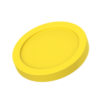 3D of Gold Coins Icon on transparent background PNG. Empty Golden Money Sign png