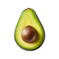 ai generado aguacate en transparente antecedentes. aguacate rebanado de cerca png