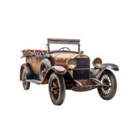 AI generated Retro car on transparent background PNG