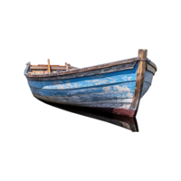 AI generated wooden boat on transparent background png