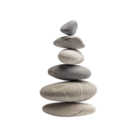 AI generated Stack of balanced stones on transparent background PNG