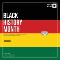 Black History Month vector template, February is black history month