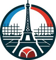 Paris Tennis Logo Template Vector