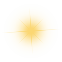 Yellow glow light effect. Star burst transparent background PNG