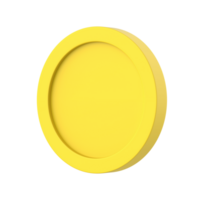 3d de oro monedas icono en transparente antecedentes png. vacío dorado dinero firmar png