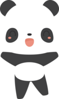 carino gigante panda orso cartone animato carattere. piatto design illustrazione. png