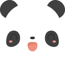 Cute giant panda bear cartoon character. Flat design illustration. png