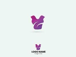 Fashion boutique logo.  Fashion logo design. Girl. olorful template. Pink gradient. Female dress logo. Business. Clothing. Beauty. vector