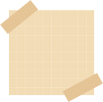 neutro kraft carta Appunti con decorazione nastri. piatto illustrazione. png