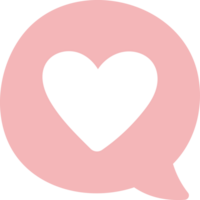 söt pastell rosa hand dragen klotter hjärta ikon. png