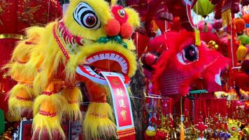 lejon dekorationer för kinesisk ny år video