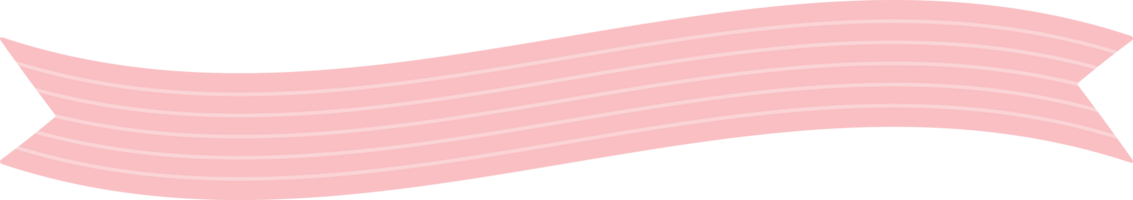 schattig pastel roze gevormde lint label. vlak ontwerp illustratie. png