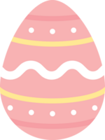 Cute pastel colored Easter egg. Flat design illustration. png