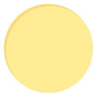 blanco schattig pastel geel plein vorm icoon. vlak ontwerp illustratie. png