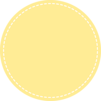 Blank cute pastel yellow square shape icon. Flat design illustration. png