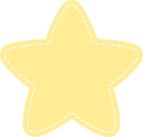 Blank cute pastel yellow star shape icon. Flat design illustration. png