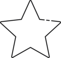 línea Arte diseño de estrella icono png