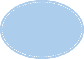 blanco linda pastel azul oval forma icono. plano diseño ilustración. png