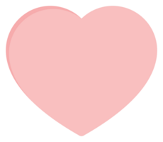 blanco linda pastel rosado corazón forma icono. plano diseño ilustración. png
